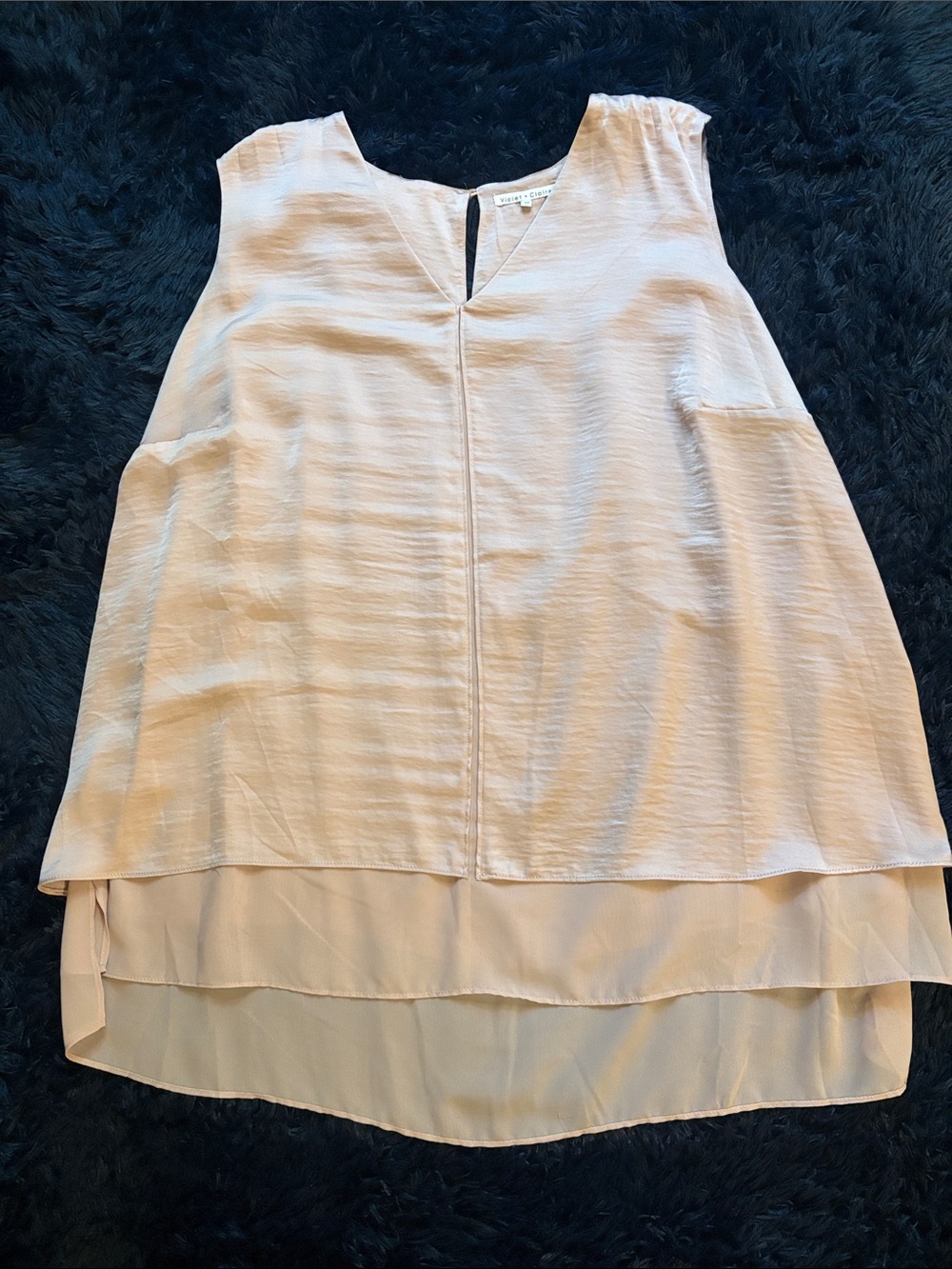 Violet & Claire Dusty Rose Sleeveless Top, Size 3x